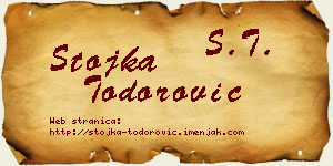 Stojka Todorović vizit kartica